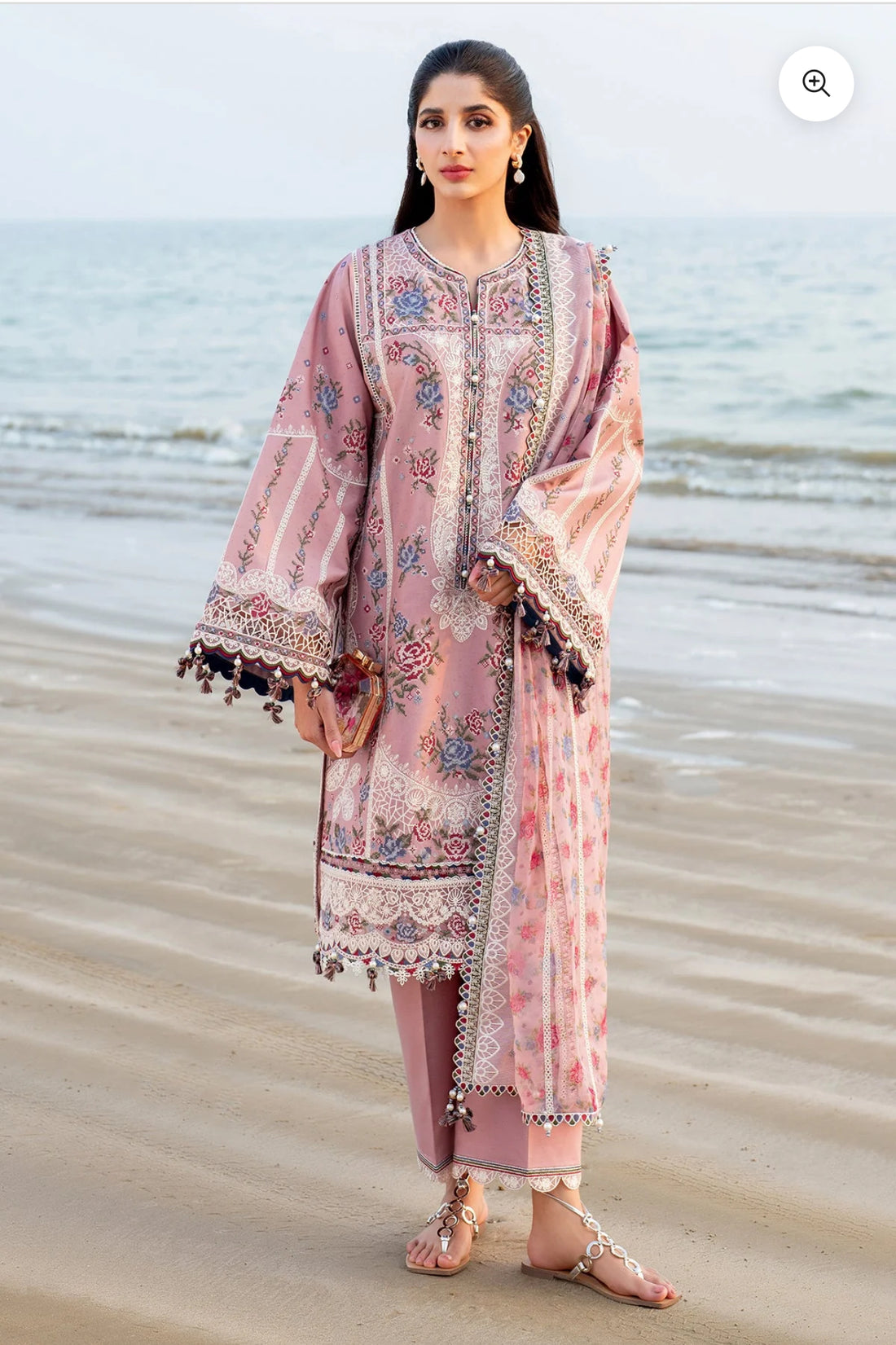 Blush Pink Embroidered Lawn Suit